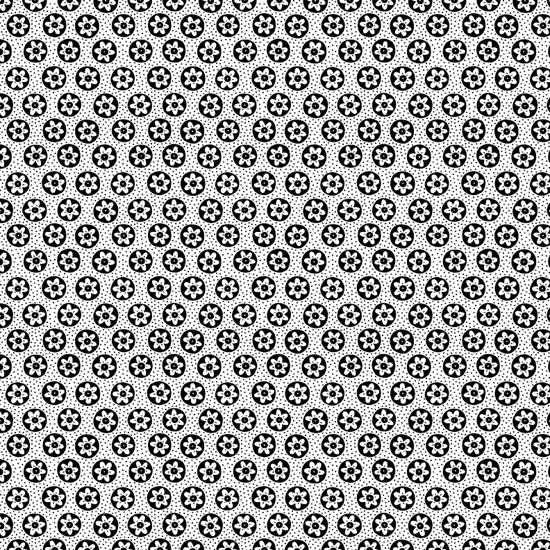 Layer Cake Quilt Fabric | Black White and Bloom | Benartex | 42 Pieces