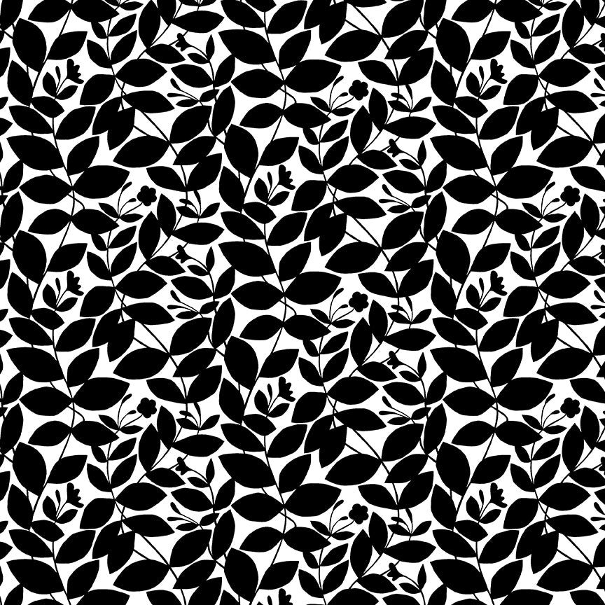 Jelly Roll Quilt Fabric | Black White and Bloom | 40 Pieces