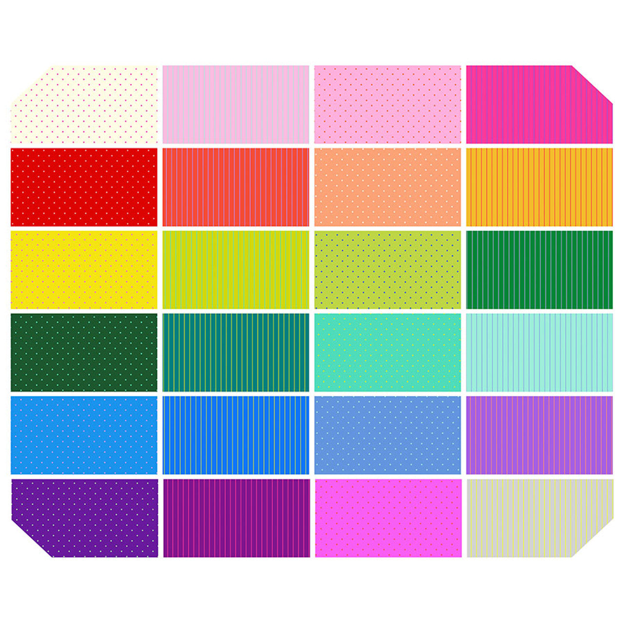 Precut Fabric Mini Charm Pack True Colors Tiny Coordinates by Tula Pink for Free Spirit Fabrics - 2 1/2" Fabric Squares