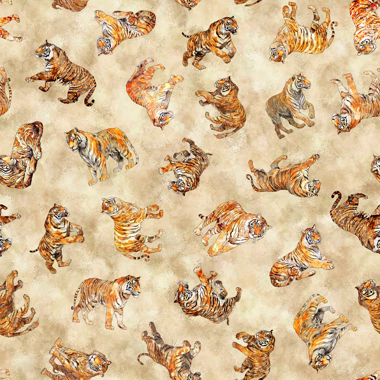 Precut Fabric Layer Cake Eye of the Tiger by Morris Creative Group for QT Fabrics - 10" Squares