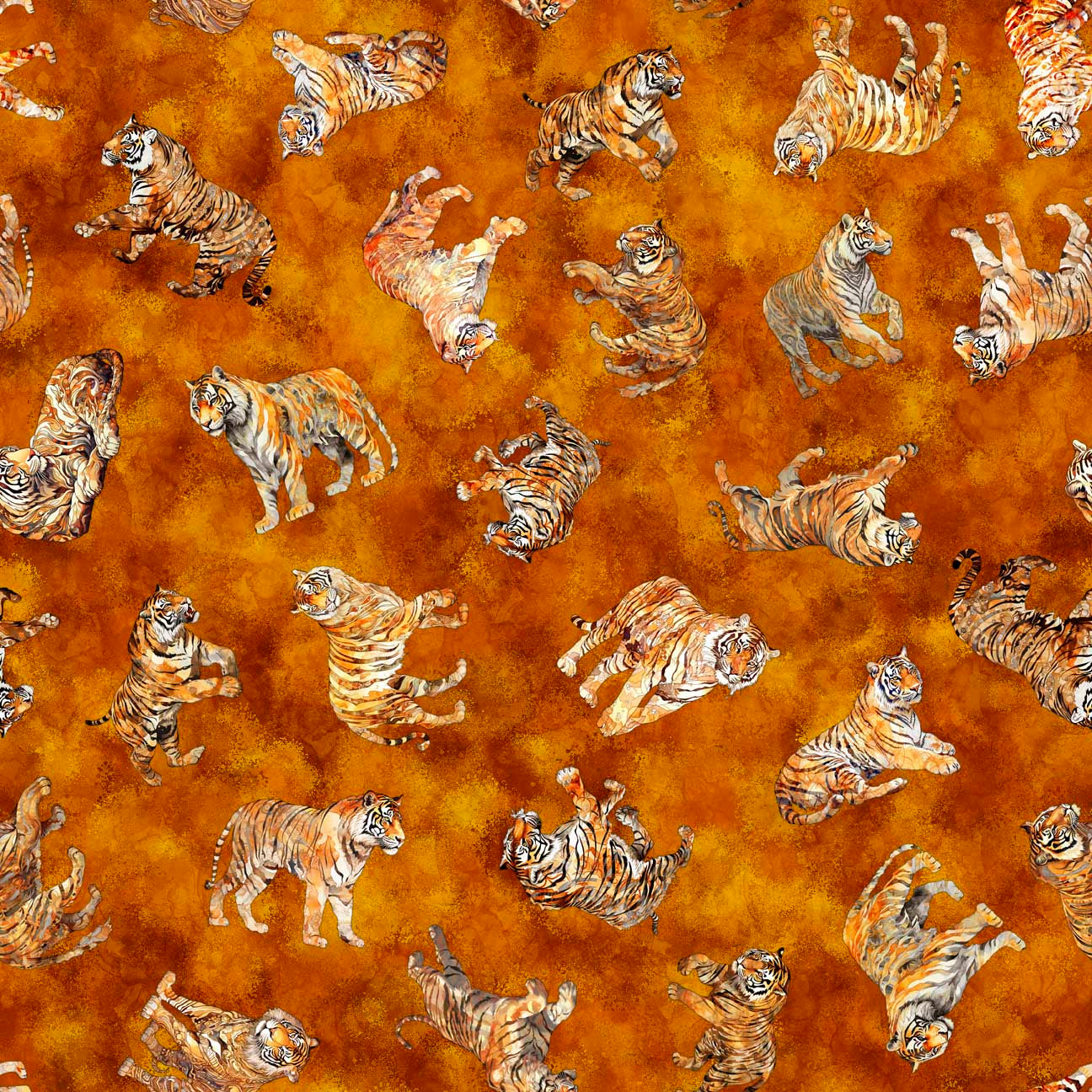 Precut Fabric Layer Cake Eye of the Tiger by Morris Creative Group for QT Fabrics - 10" Squares