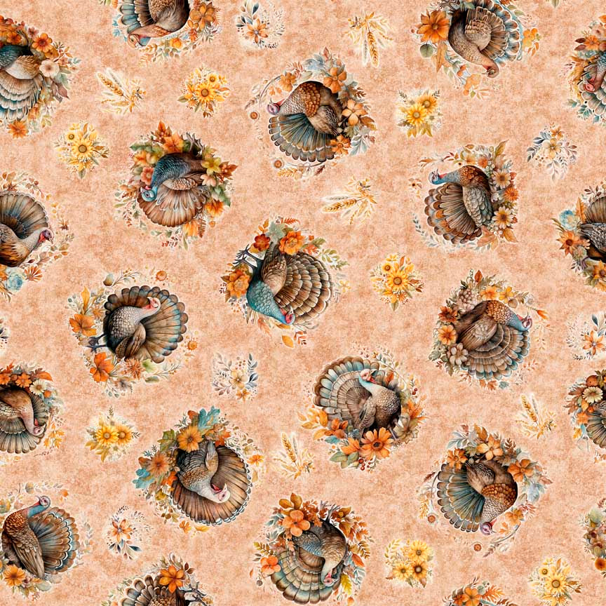 Precut Fabric Fat Quarters Autumn Spice by Morris Creative Group for QT Fabrics - 16 Fat Quarters