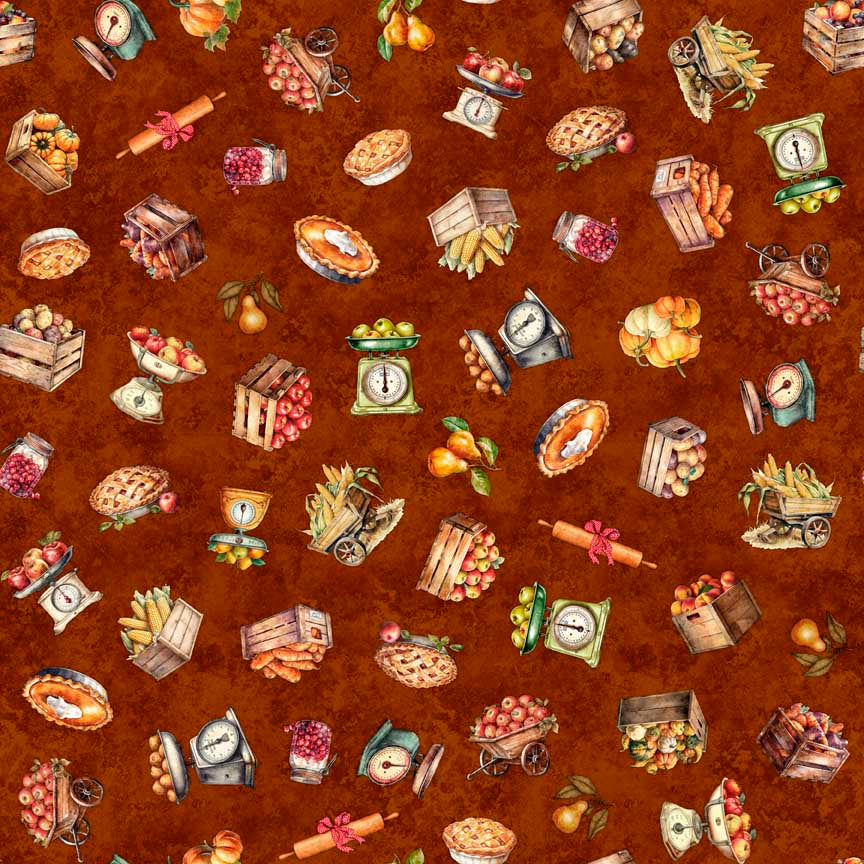 Precut Fabric Fat Quarters Autumn Spice by Morris Creative Group for QT Fabrics - 16 Fat Quarters