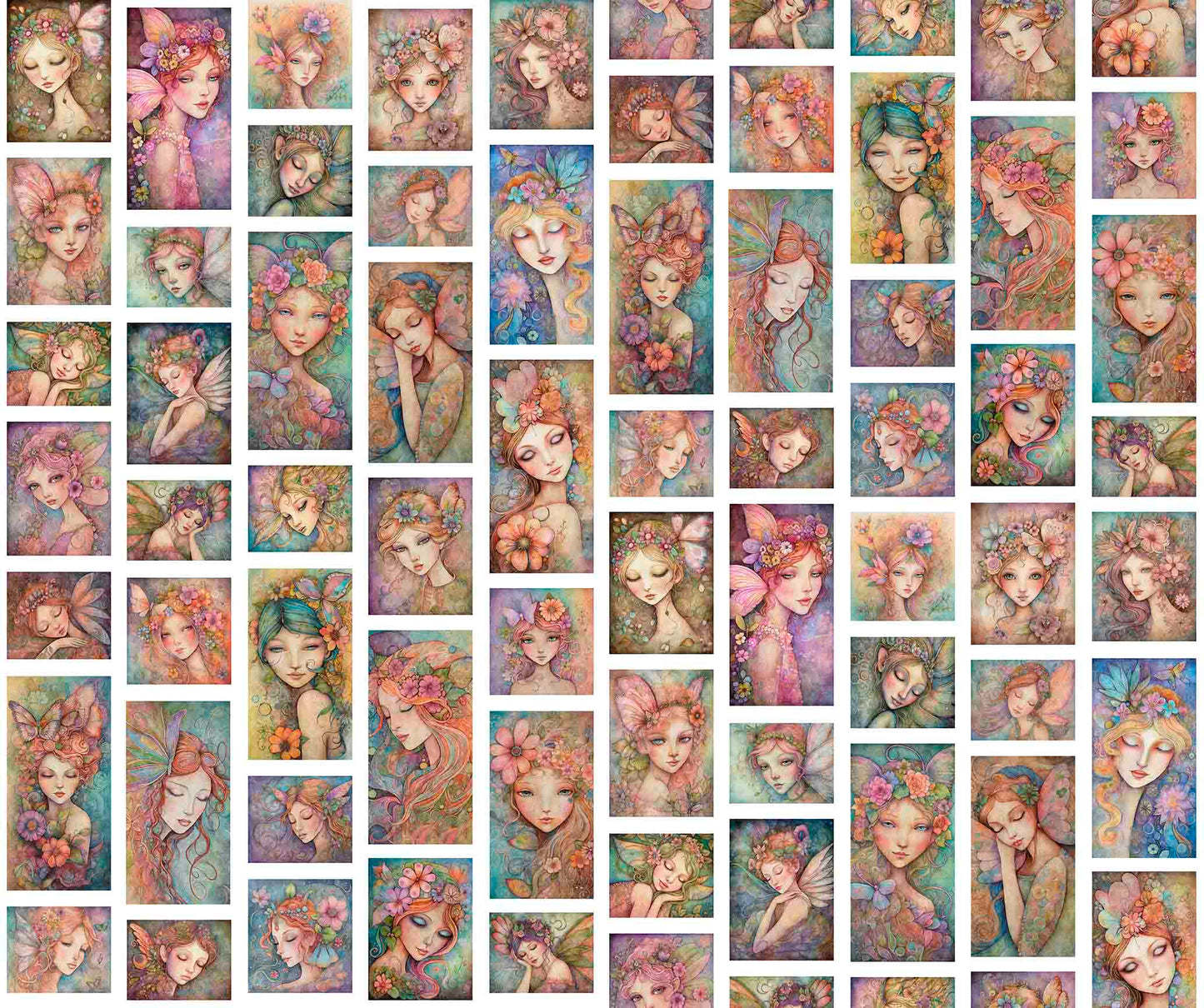 Precut Fabric Fat Quarters Enchanted by Morris Creative Group for QT Fabrics - 15 Fat Quarters