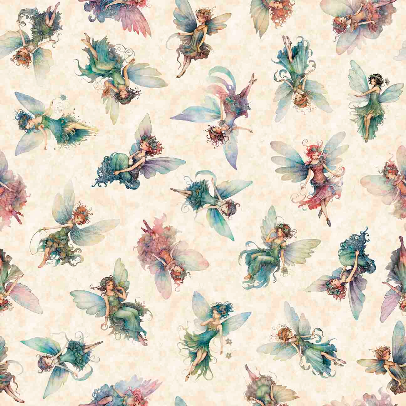 Precut Fabric Fat Quarters Enchanted by Morris Creative Group for QT Fabrics - 15 Fat Quarters