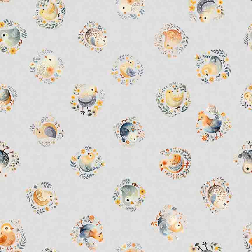 Precut Fabric Fat Quarters Poultry in Motion by Morris Creative Group for QT Fabrics - 16 Fat Quarters