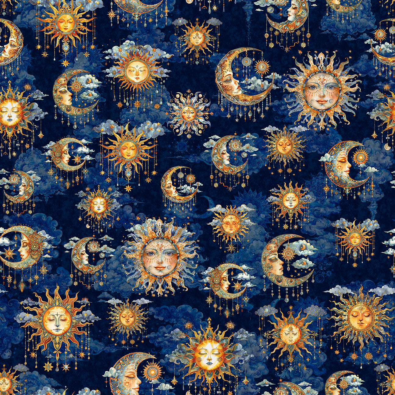 Precut Fabric Jelly Roll Bohemian Sunrise Collection by Morris Creative Group for QT Fabrics - 2 1/2" Strips