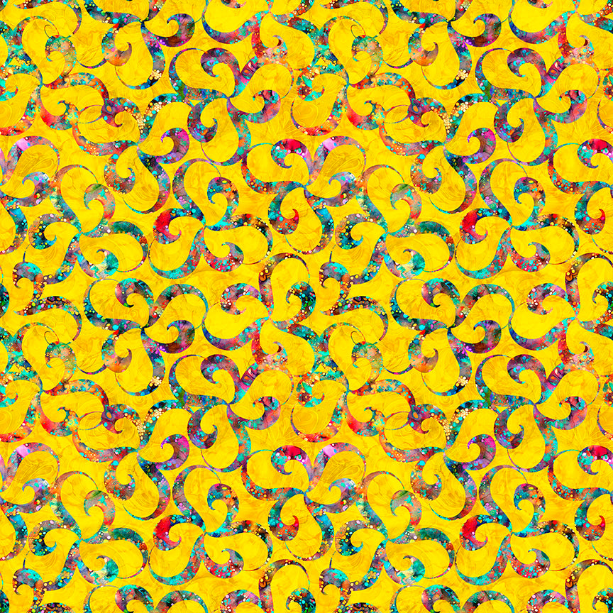Precut Fabric Fat Quarters Bedazzled by Morris Creative Group for QT Fabrics - 15 Fat Quarters