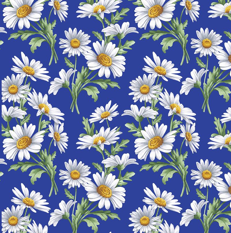 20 Fabric Fat Quarter Bundle - All About Daisies Collection by Jackie Robinson for Benartex