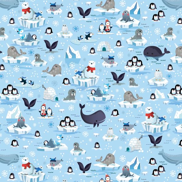 Fabric Layer Cake Arctic Friends by Benartex Kanvas Studio - 10" Squares