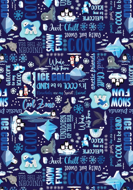 Fabric Layer Cake Arctic Friends by Benartex Kanvas Studio - 10" Squares