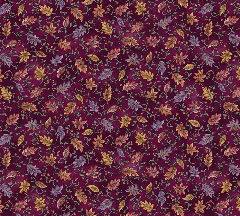 Precut Fabric Charm Pack Autumn Breeze by Nancy Halvorsen for Benartex Traditions - 5" Fabric Squares