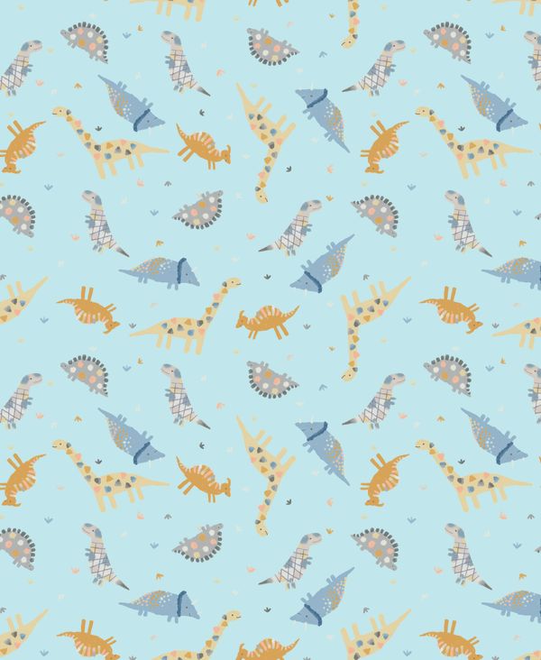 Precut Fabric Layer Cake - Baby Dino Collection - Benartex Comfort Flannel 10" Squares