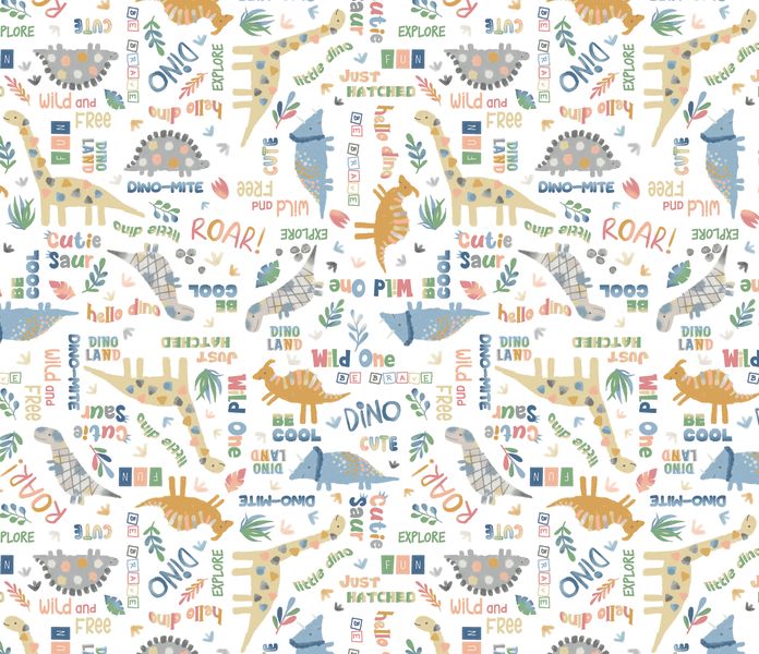 Precut Fabric Layer Cake - Baby Dino Collection - Benartex Comfort Flannel 10" Squares