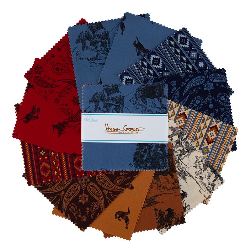 Precut Fabric Charm Pack - Back of the Chutes by Hugh Cabot for Riley Blake Designs - 5" Fabric Squares