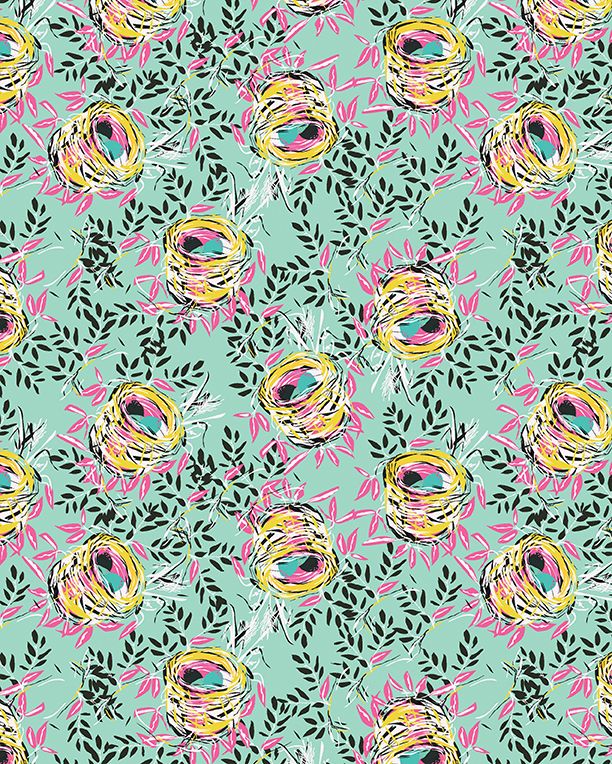 14 Fabric Fat Quarter Bundle - Bird Watch Collection by Olivia Klue and Tina Givens for Benartex