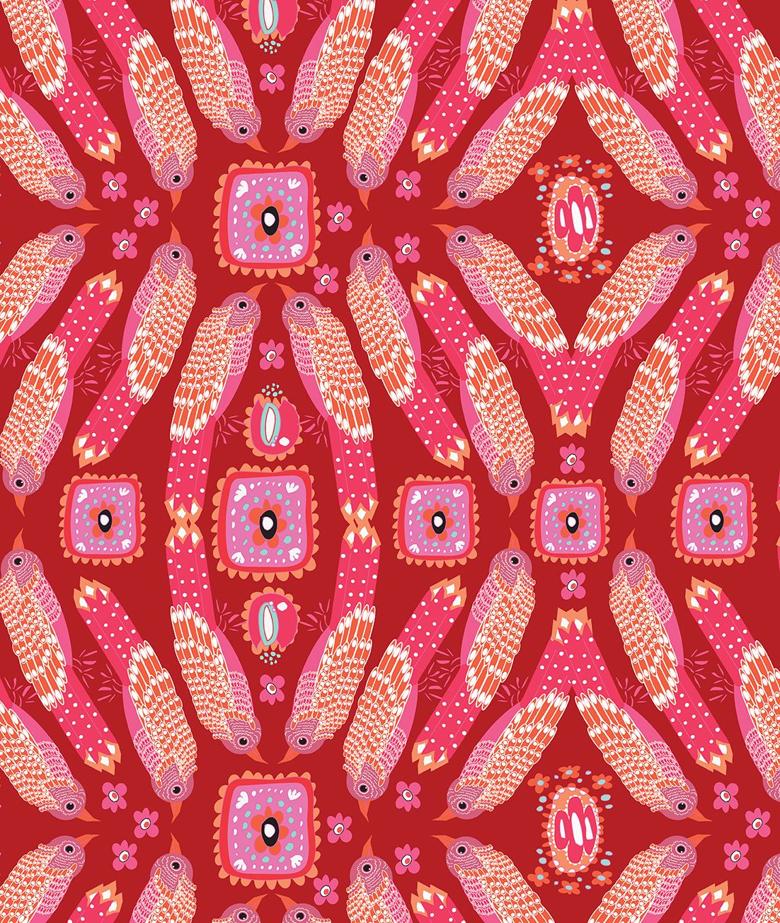 14 Fabric Fat Quarter Bundle - Bird Watch Collection by Olivia Klue and Tina Givens for Benartex