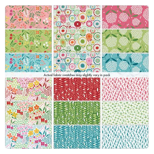 18 Fabric Fat Quarter Bundle - Blooming Color I Collection by Wolff Paper for Benartex