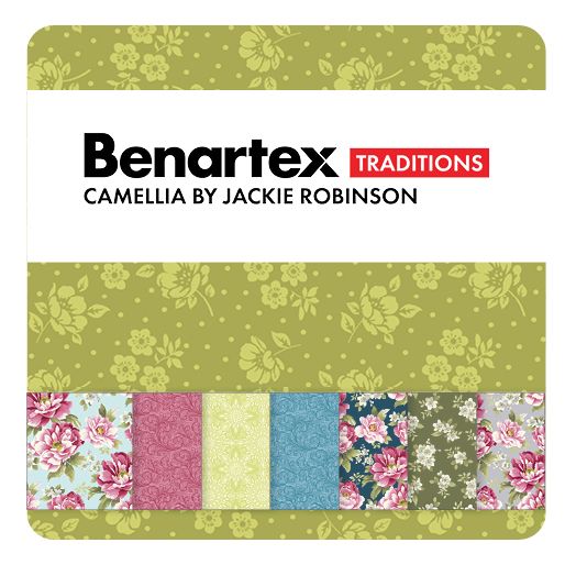 Fabric Design Roll CAMELLIA by Jackie Robinson Strip-Pies by Benartex - 2 1/2" Wide Strips - Quilt Fabric