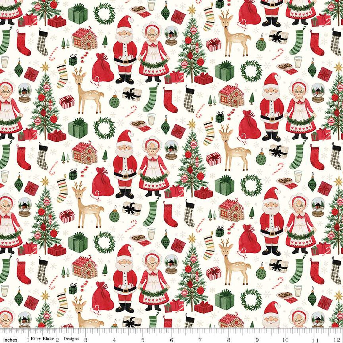 Precut Fabric Fat Quarter Pack Charming Christmas by Kelsey Carlson for Riley Blake Designs - 24 Fat Quarters