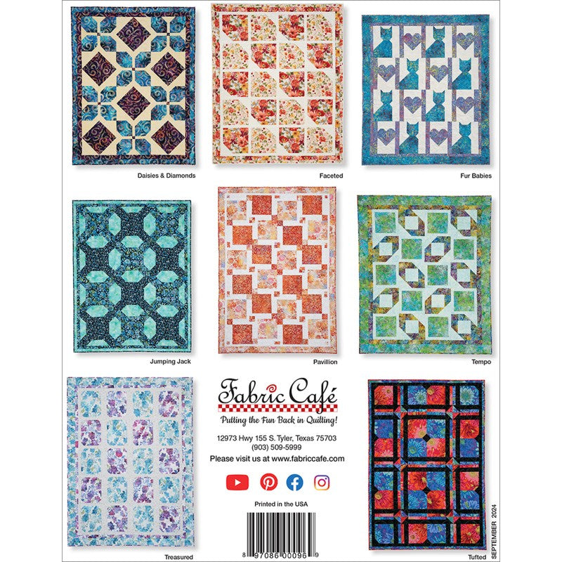 Double Focus 3 Yard Quilts Book by Donna Robertson and Fran Morgan - Fabric Cafe