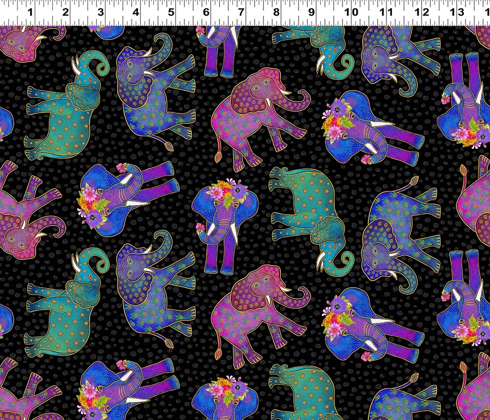 Precut Fabric Fat Quarters - Earth Song by Laurel Burch for Clothworks - 20 Different Fabrics