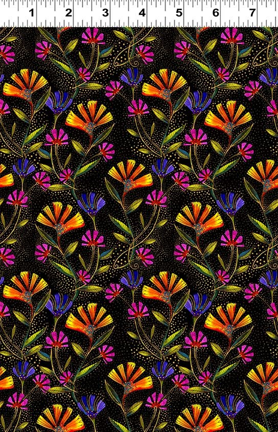 Precut Fabric Fat Quarters - Earth Song by Laurel Burch for Clothworks - 20 Different Fabrics