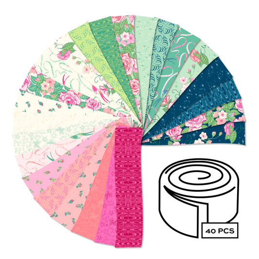 Jelly Roll Quilt Fabric | Andover Fairytales | 2 1/2" Strips | 40 Pieces