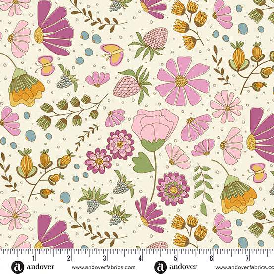 Precut Fabric Layer Cake Flourish Collection by Alexandra Bordallo for Andover Fabrics - 10" Squares