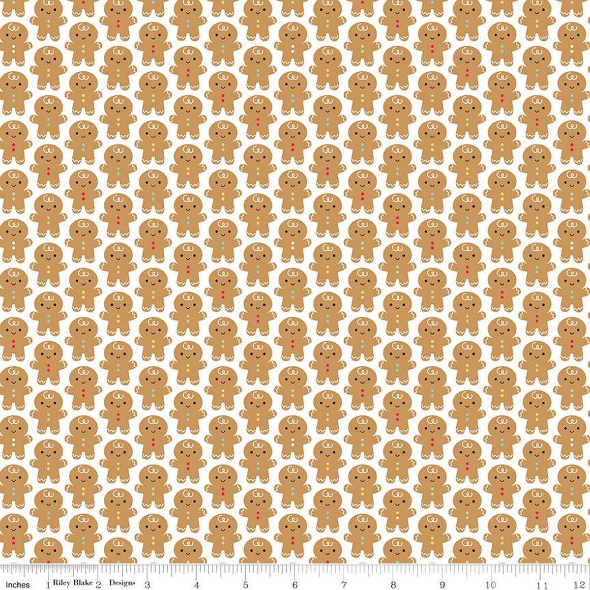 Precut Fabric Layer Cake Gingerbread Kisses from Doodlebug Design for Riley Blake Designs - 10" Squares