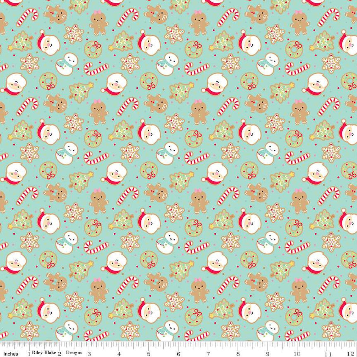 Precut Fabric Layer Cake Gingerbread Kisses from Doodlebug Design for Riley Blake Designs - 10" Squares