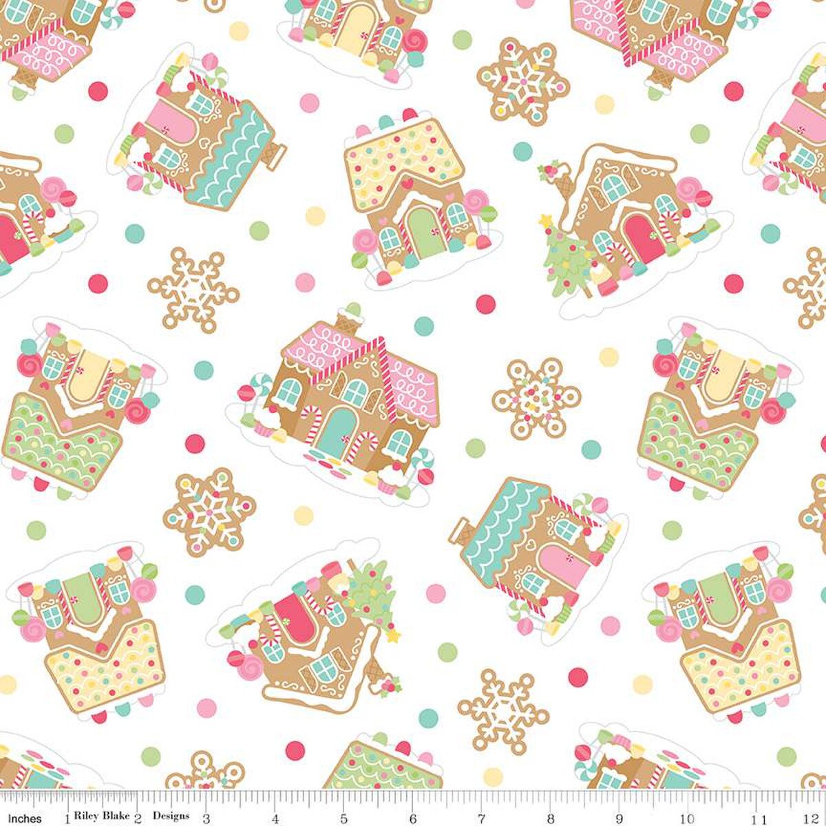 Precut Fabric Layer Cake Gingerbread Kisses from Doodlebug Design for Riley Blake Designs - 10" Squares