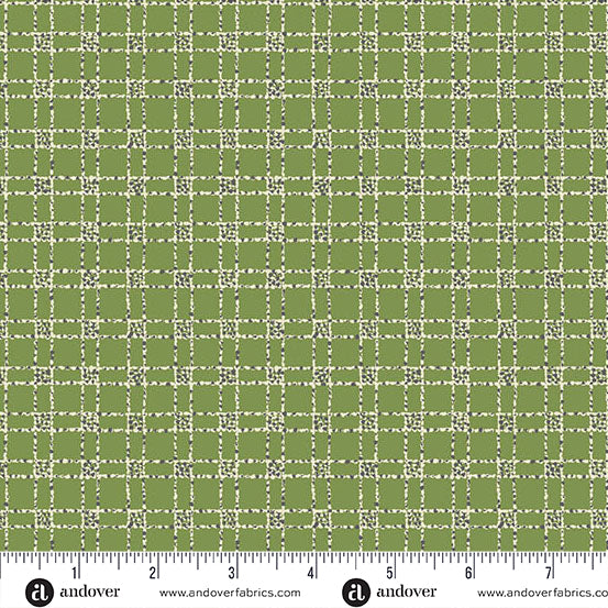 Precut Fabric Fat Quarters - Green Leaves by Makower UK for Andover Fabrics - 24 Different Fabric Fat Quarters