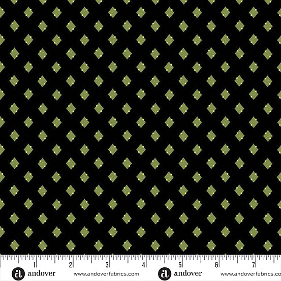 Precut Fabric Fat Quarters - Green Leaves by Makower UK for Andover Fabrics - 24 Different Fabric Fat Quarters