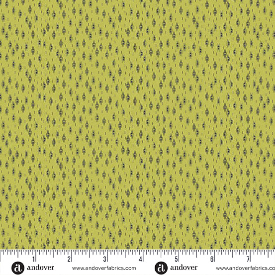 Precut Fabric Fat Quarters - Green Leaves by Makower UK for Andover Fabrics - 24 Different Fabric Fat Quarters