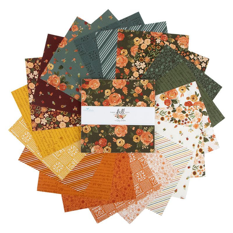 Precut Fabric Layer Cake Happy Fall Days by Kelsey Carlson for Riley Blake Designs - 10" Fabric Squares