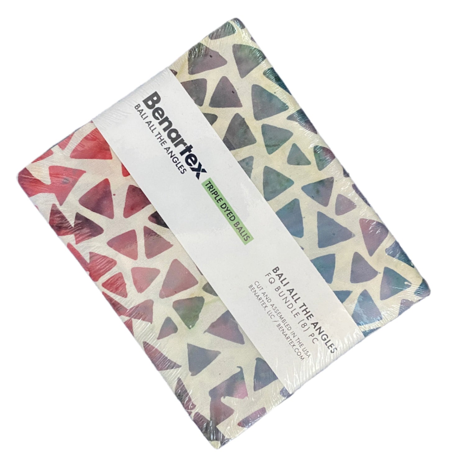 8 Fabric Fat Quarter Bundle - Bali All The Angles - Triple Dyed Bali Batiks by Benartex