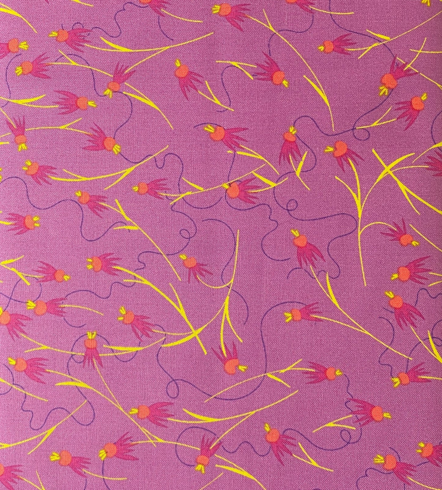 Lilac Coneflower Wildflowers by Alison Glass for Andover Fabrics - Sold by the Yard