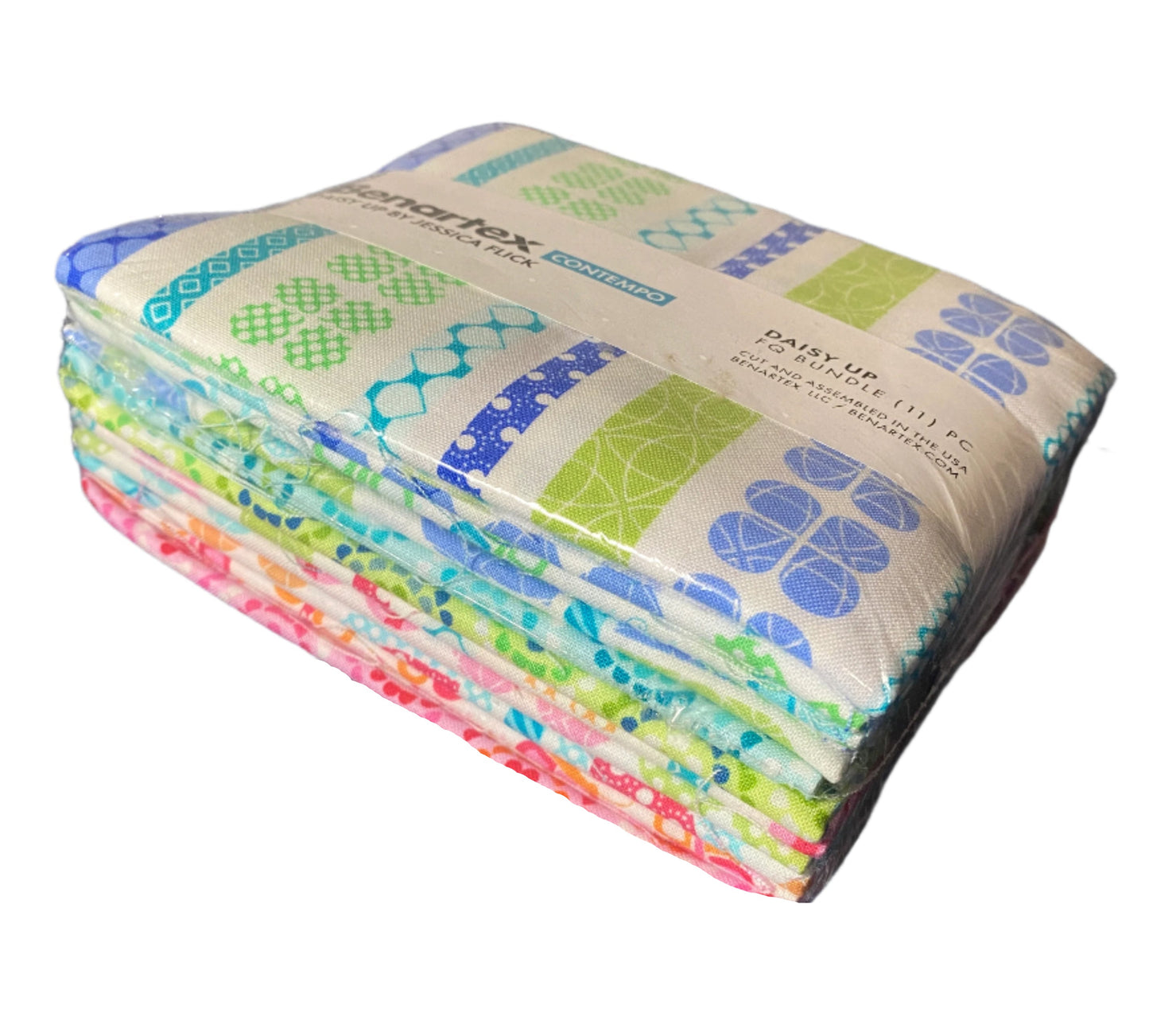 Fabric Fat Quarter Pack DAISY UP 11 Fat Quarters Benartex - 11 Different Fat Quarters