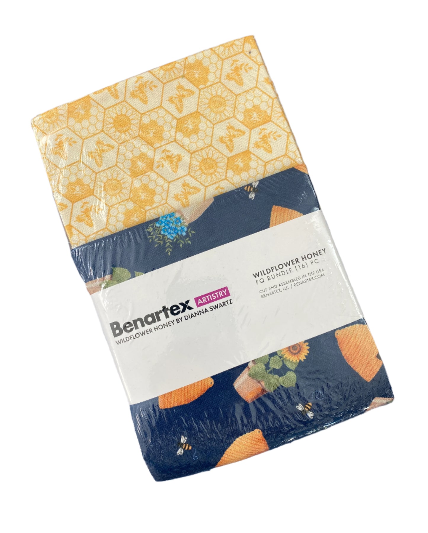 16 Fabric Fat Quarter Bundle - Wildflower Honey by Dianna Swartz for Benartex Artistry