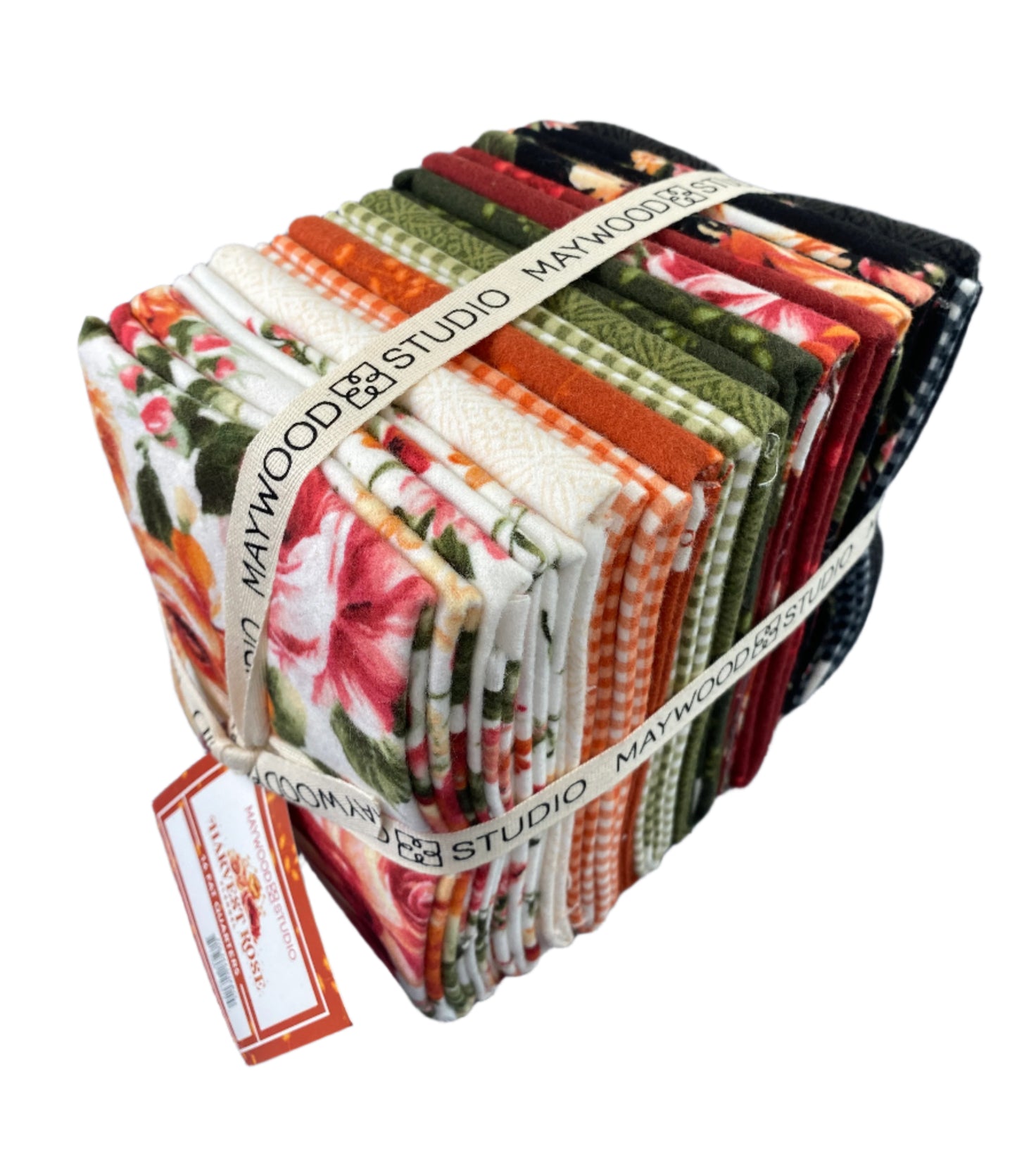 Flannel Precut Fabric Fat Quarters 16 - HARVEST ROSE by Maywood Studio
