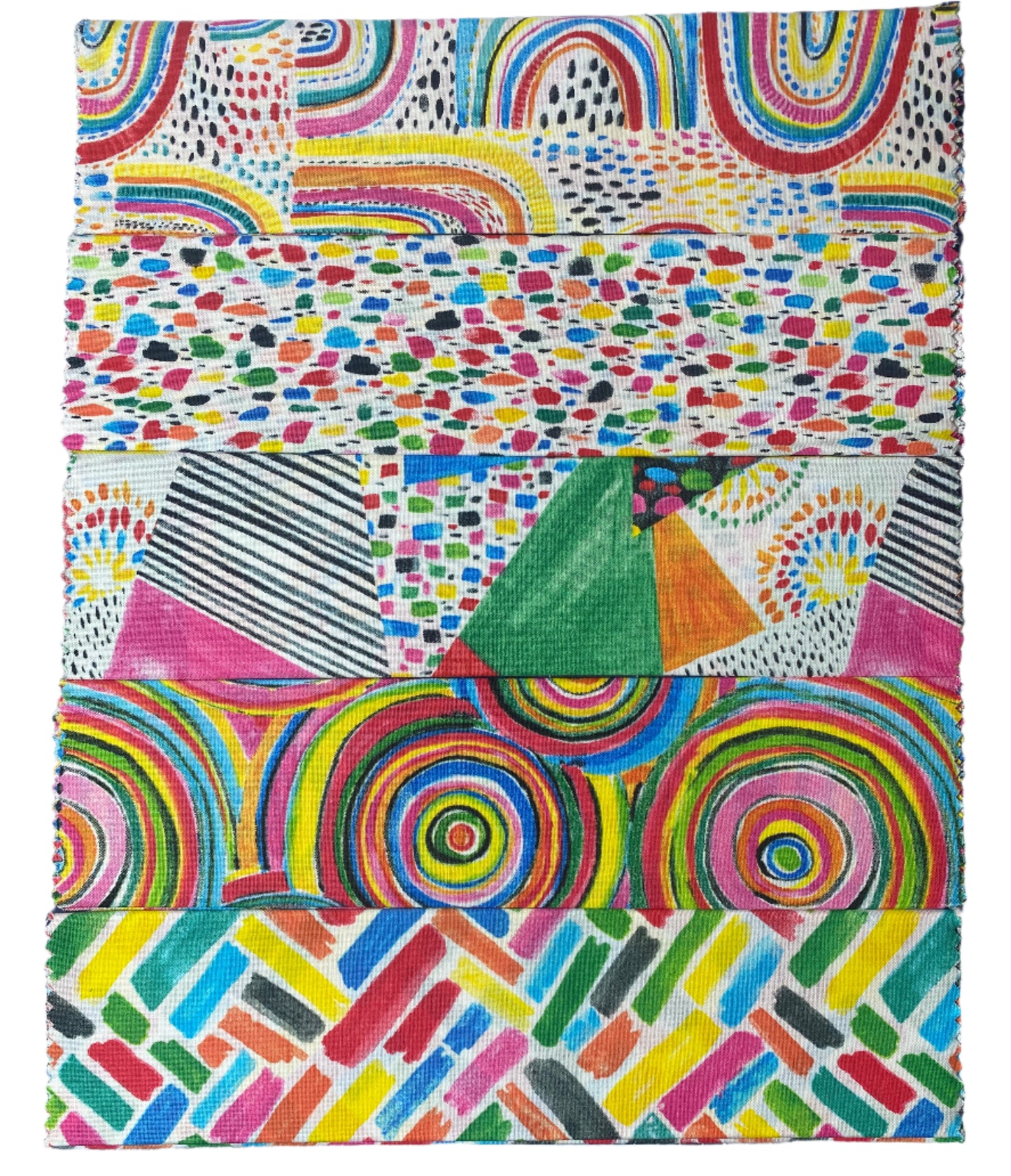 Precut Fabric 20 Piece Half Layer Cake 10" Squares - Everyday Rainbows by 3 Wishes Fabric
