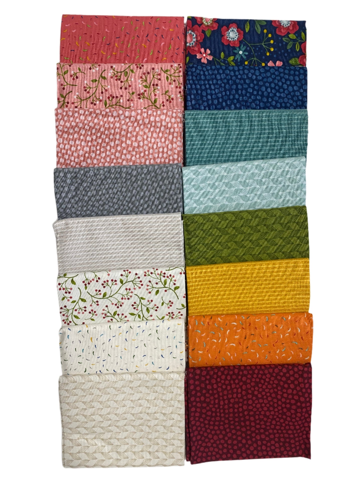 16 Fabric Fat Quarter Bundle - Wander Lane Collection by Nancy Halvorsen for Benartex