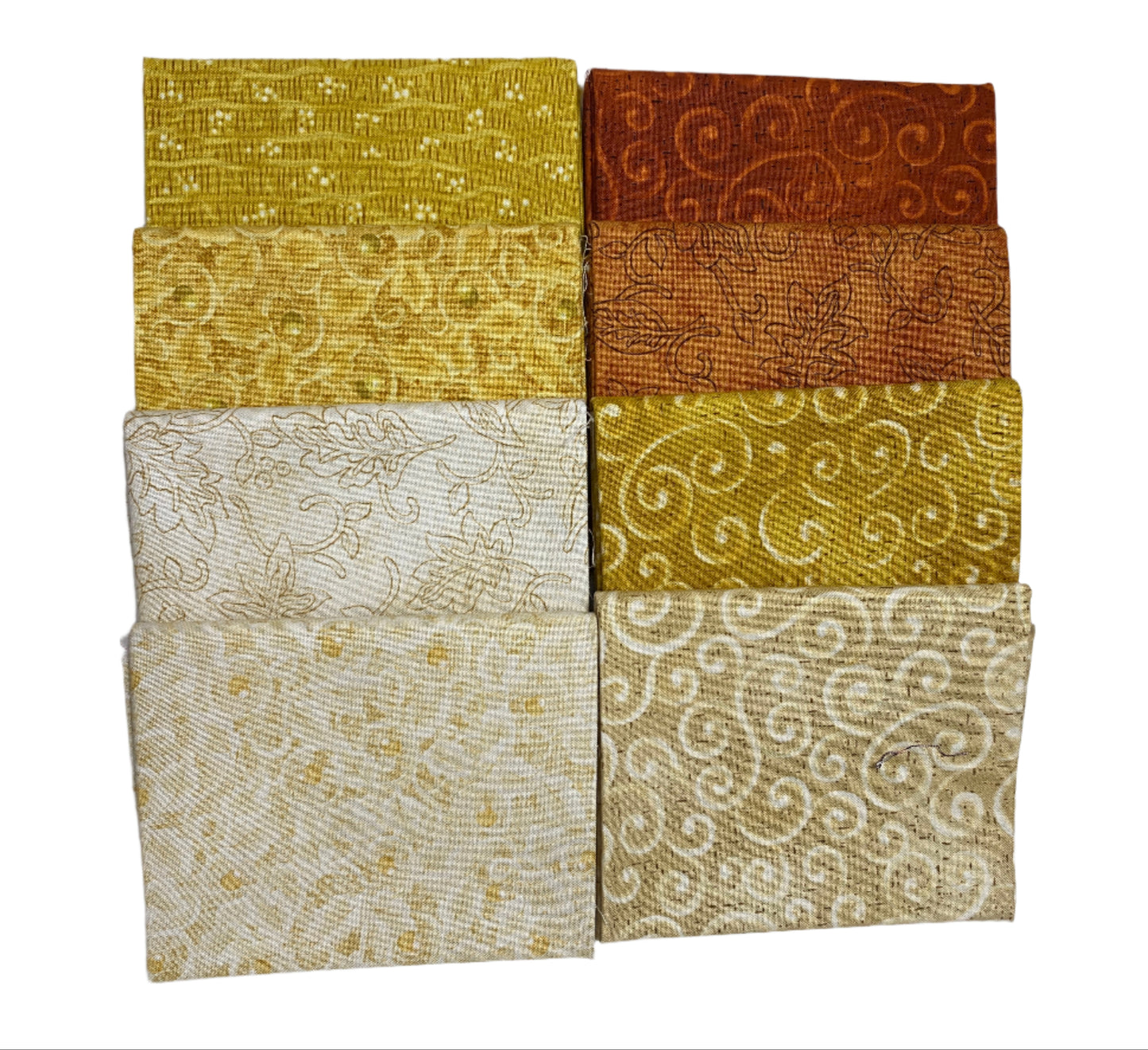 8 Fabric Fat Quarter Bundle - Autumn Breeze Collection by Nancy Halvorsen for Benartex
