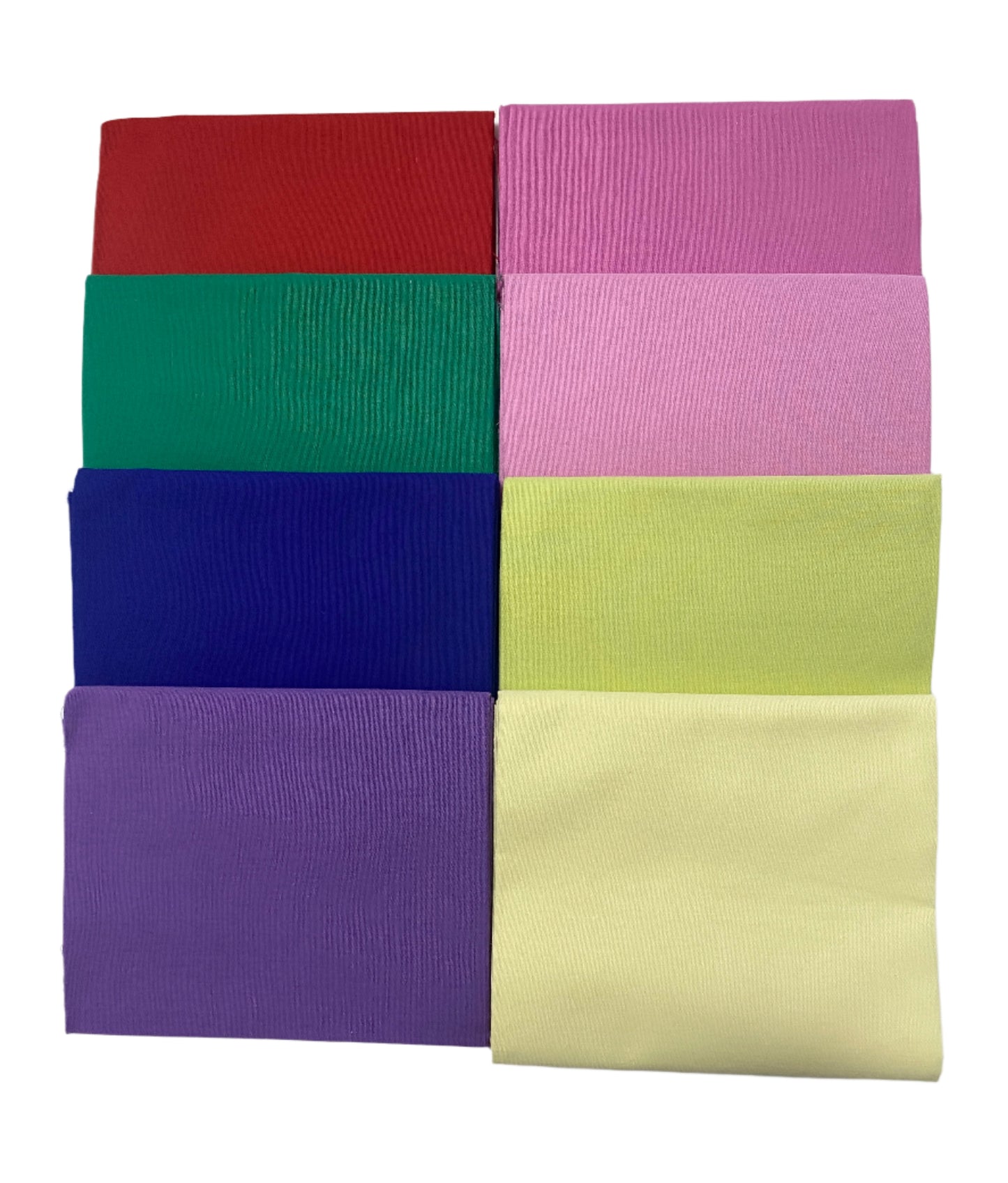 8 Assorted Superior Solids Fabric Fat Quarter Bundle - By Kanvas Studio and Benartex