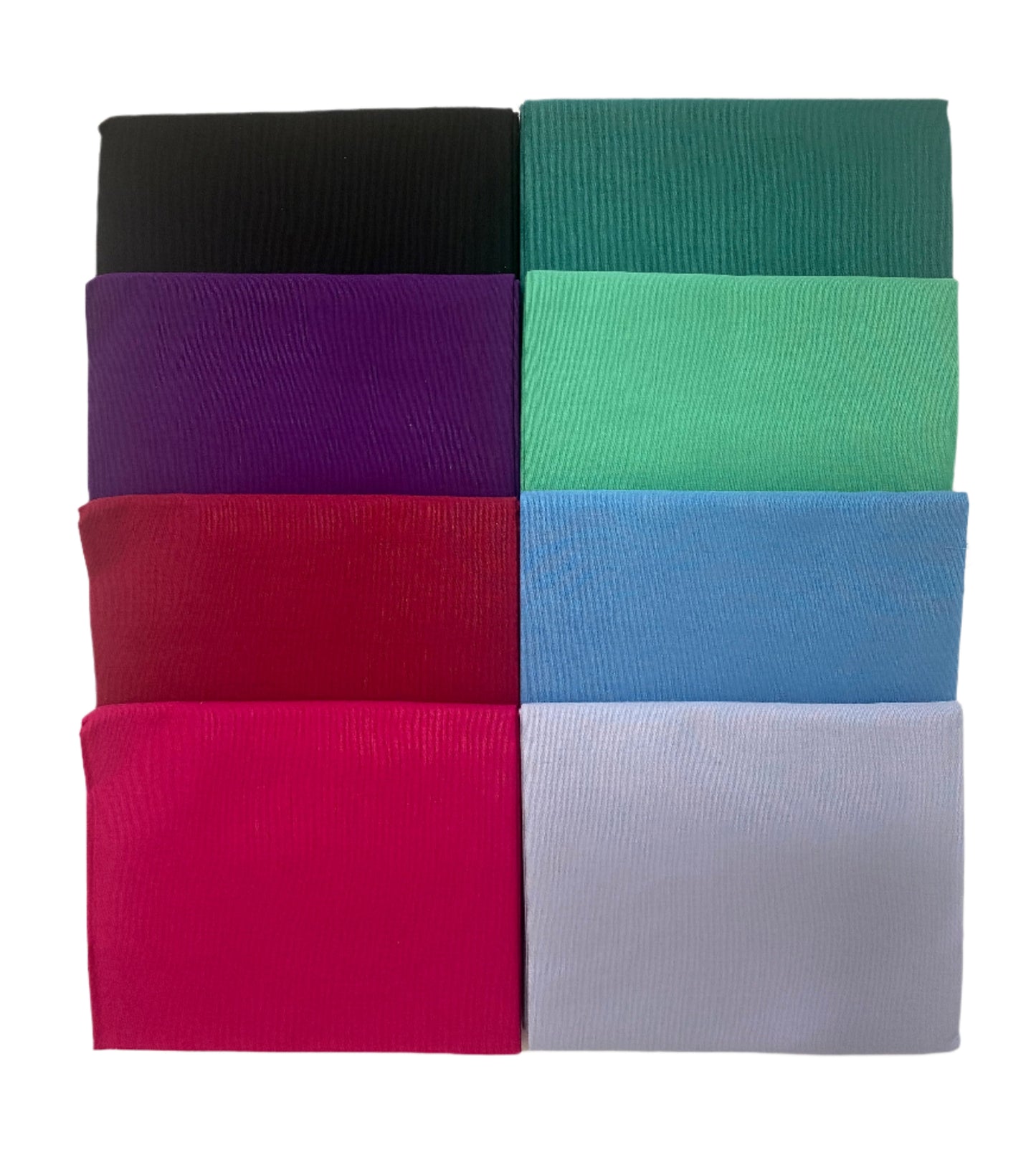 8 Assorted Superior Solids Fabric Fat Quarter Bundle - By Kanvas Studio and Benartex