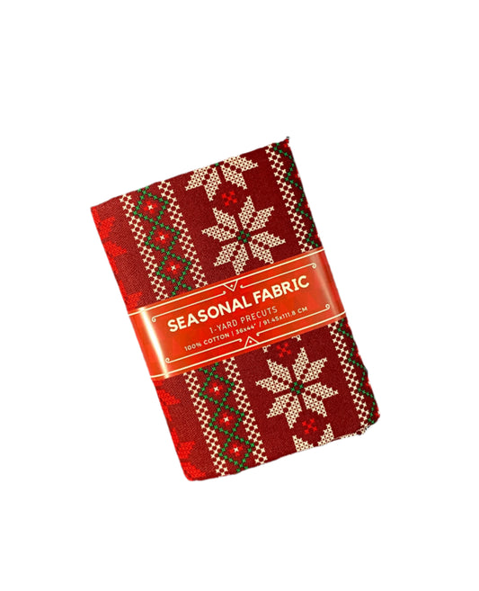 1 Yard Precut Fabric Knitted Reindeer by David Textiles - Yard Cut