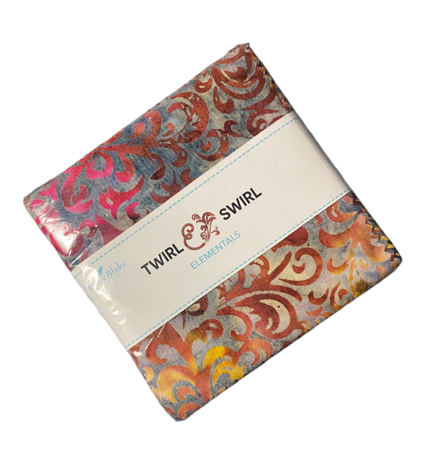 Precut Expressions Batik Fabric Charm Pack - Twirl and Swirl Elementals by Riley Blake Designs - 5" Fabric Squares
