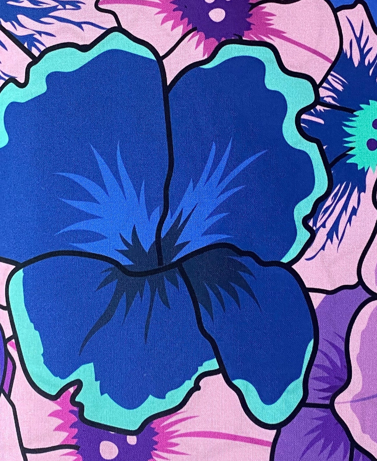 107"/108" Wide Purple and Blue Large Print Botanic Blast Collection by Sew Yeah Quilting for Riley Blake Designs