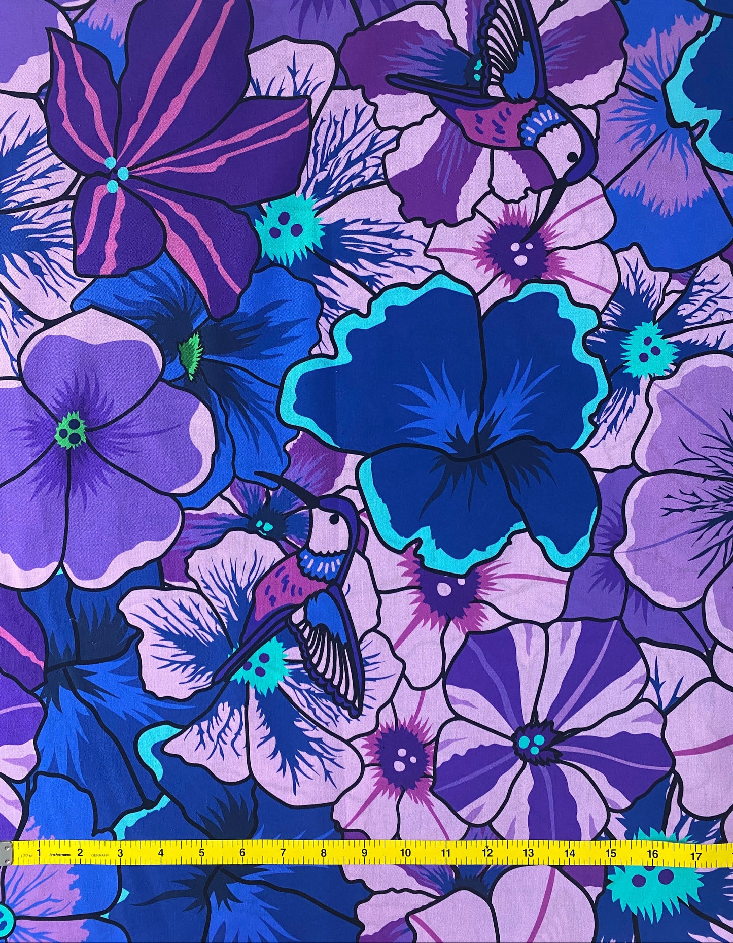 107"/108" Wide Purple and Blue Large Print Botanic Blast Collection by Sew Yeah Quilting for Riley Blake Designs